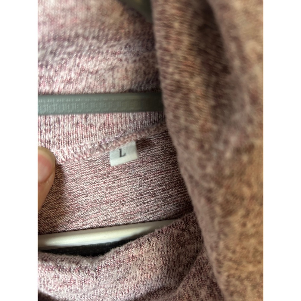 Dusty Rose Marled Knit Cowl Neck Pullover Sweater Women's Large Heathered Pink - Picture 4 of 6